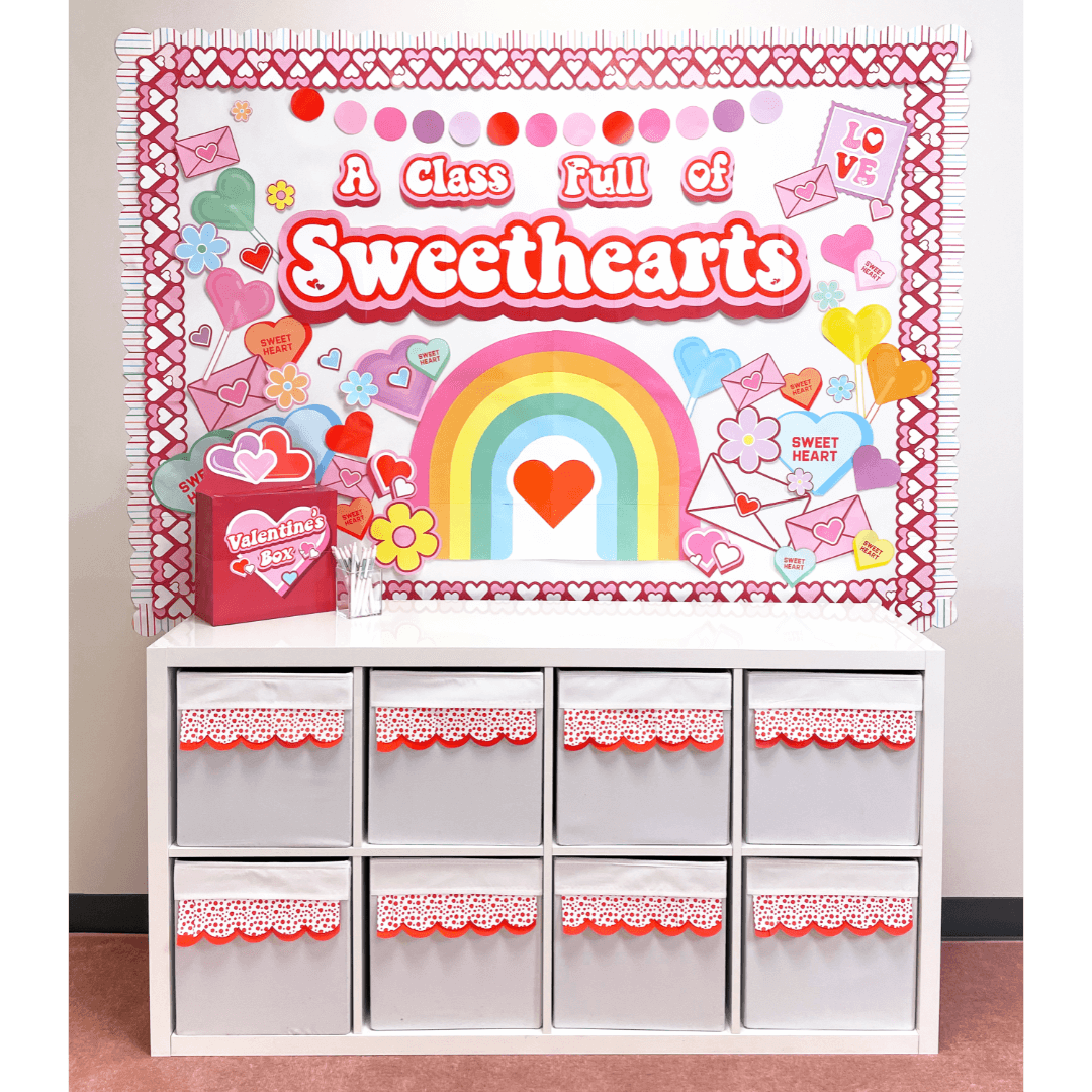Valentine's Day Bulletin Board Set, bulletin board cutouts, borders and letters Valentine's Day Bulletin Board Set, bulletin board cutouts, borders and letters