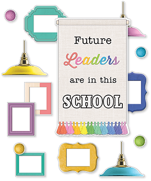 Future Leaders are in this School Classroom Bulletin Board Set