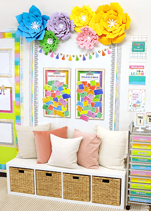 Classroom corner decorated in Creatively Inspired classroom decorations Classroom corner decorated in Creatively Inspired classroom decorations