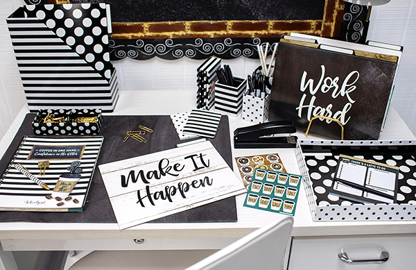 Teacher Desk styled with Schoolgirl Simply Stylish décor  