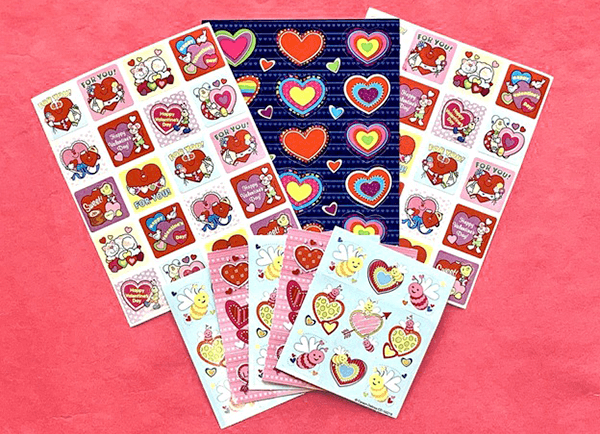 Collection of Valentine's Day Themed Classroom Stickers 