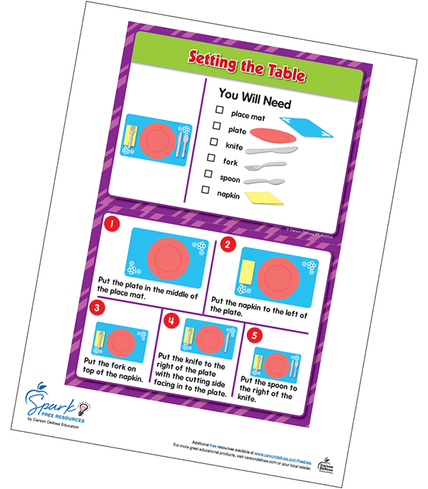 Free ‘Setting the Table’ Activity Printable for Students