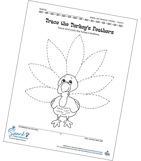 Free Thanksgiving Themed Teacher Resource - Turkey Feathers Free Printable