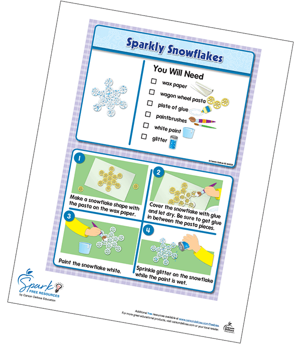 Sparkly Snowflakes Free Printable Worksheet