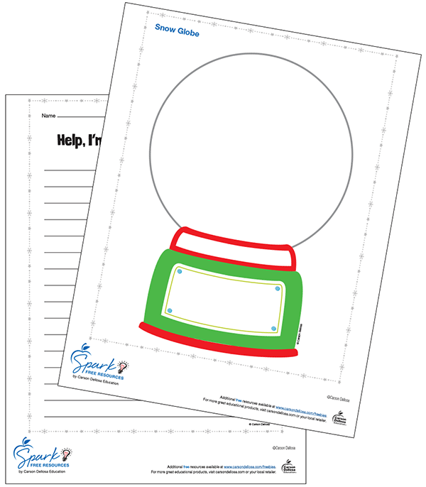 Snow Globe Free Handwriting Printable Worksheets